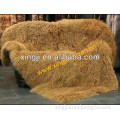 Top quality mongolian lamb fur dyed tibet lamb fur blanket